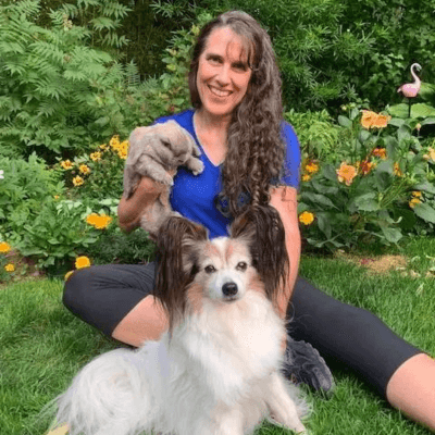 Dr. Kim Anderson DVM with pets